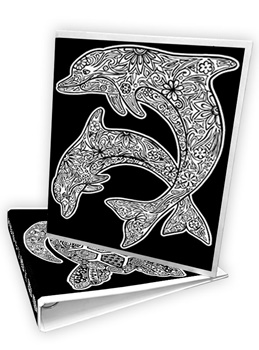 Carpeta de anillas delfines para pintar.