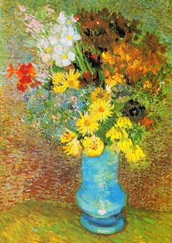 Jarrón con margaritas y anémonas, Vincent Van Gogh.