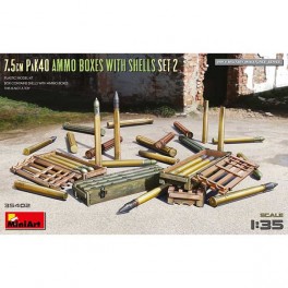 7.5cm Pak40 Ammo Boxes with shells set 2.