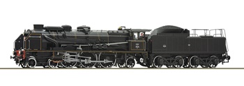 Locomotora de vapor 231 E 34 de los FFCC estatales franceses con sonid