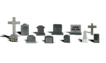 Lápidas para cementerio, 11 piezas.