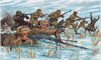 Russian Infantry (Winter uniform), escala 1/72.