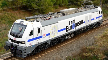 Locomotora eléctrica 6007 "I am European" de la DB Cargo, época VI.