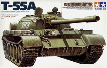 Russian medium tamk T55A. Kit plástico escala 1/35.