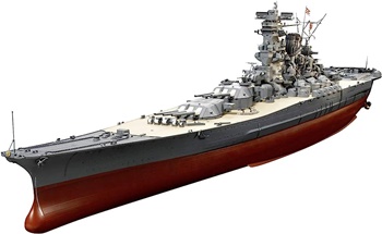 Japanese battleship Yamato, kit de plástico escala 1/350.