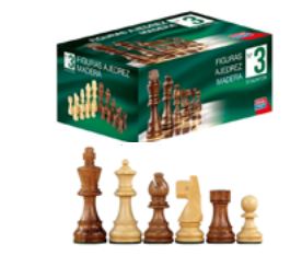 Figura de ajedrez de madera nº3.