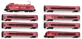 Set de 8 piezas del Railjet "100 años de ÖBB" de los Ferrocarriles Fed