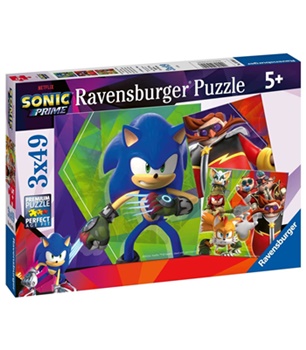 Sonic Prime, 3 x 49 piezas.