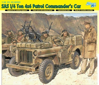 SAS 1/4 Ton 4x4 Patrol Commander car, escala 1/35.