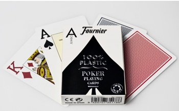 Carta Poker 100% plástico.