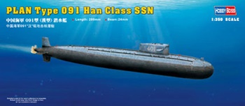 PLAN Type 091 Han Class SSN, escala 1/350.