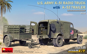 U.S. Army K-51 Radio truck con K-52 trailer.