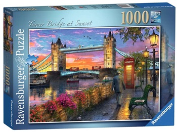 Tower Bridge al atardecer. Puzzle de 1000 piezas. Medida: 70x50cm.