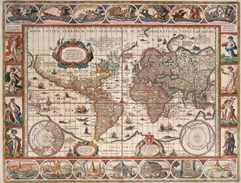 Mapamundi año 1650.