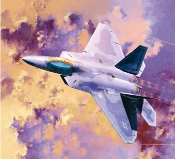 F-22 A RAPTOR Air Dominance fighter, escala 1/72.