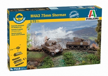 M4A3 75mm Sherman, 2 modelos. Escala 1/72.