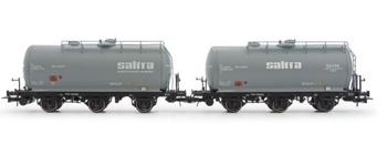Set de 2 vagones cisternas de 3 ejes SALTRA, época IV.