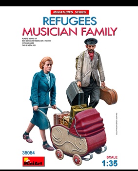 Figuras refugiados músicos.