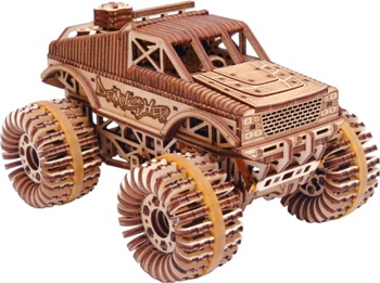 Monster truck, kit de madera con 556 piezas.