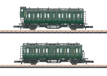 2 coches de pasajeros del Ferrocarril Federal Alemán (DB)