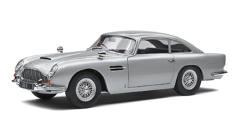 Aston Martin DB 1964 color plata.