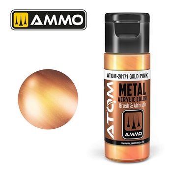 ATOM METALLIC Rosa Dorado, 20ml.