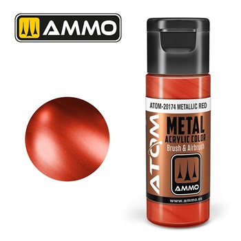 ATOM METALLIC Rojo, 20ml.