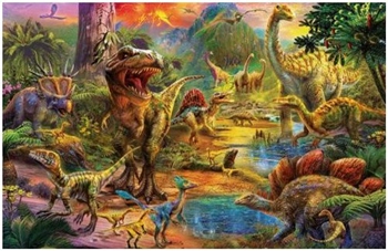 Tierra de dinosaurios, 1000 piezas.
