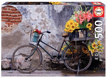 Bicicleta con flores, 500 piezas.