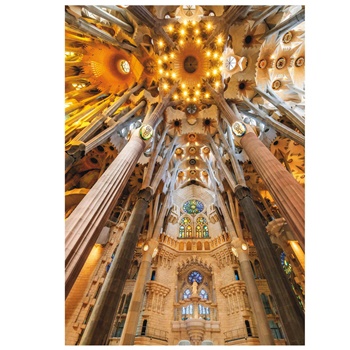 Interior de la Sagrada Familia, 1000 piezas.