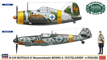 B-239 Buffalo Messerschmitt Bf109G-6 JUUTILAINEN.