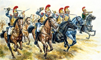 Waterloo French heavy cavalry, escala 1/72.