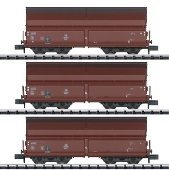 Set de tres vagones de mercancias serie Coke Transport Kk62 del DB, ép