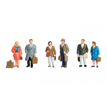 Set de personajes con maletines.
