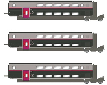 Set TGV Duplex Carmillon, 3 unidades.