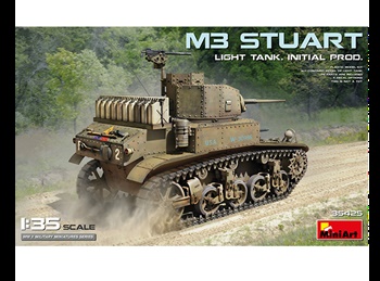 M3 Stuart light tank, initial prod. Escala 1/35.