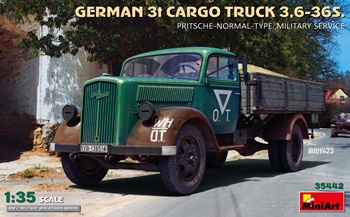 German 3t cargo truck 3.6-36S, escala 1/35.