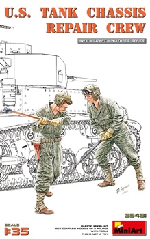 U.S. Tank chassis repair crew, escala 1/35.