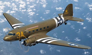 USAAF C-47 Skytrain, escala 1/144.