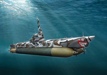 Biber midget submarine, escala 1/35.