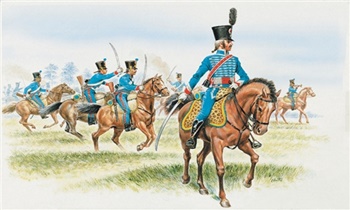 French hussars, escala 1/72.