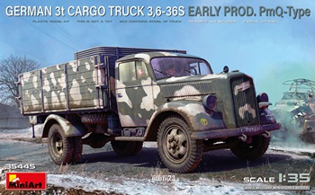 German 3t cargo truck 3.6-36S, escala 1/35.