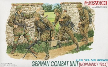 German combat unit Normandy 1944. Kit de plástico escala 1/35.