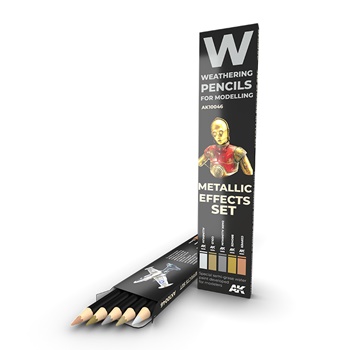 Set Weathering pencils metallic effects.