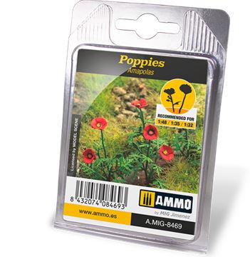 Amapolas para escala 1/48, 1/35, 1/32.