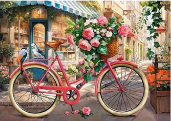 Flores en la bicicleta.