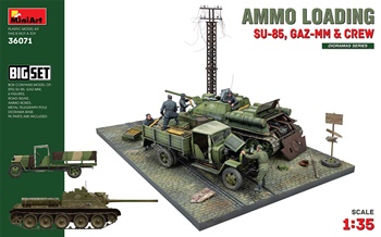 Set para montar: Spg SU-85, GAZ-MM, 6 figuras, señales,...