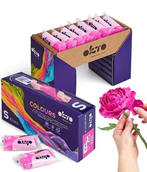 Set de 10 barritas de color magenta.