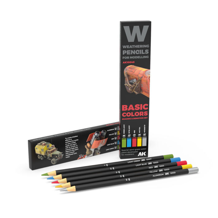 Weathering Pencils BASIC COLORS Shading demotion set.