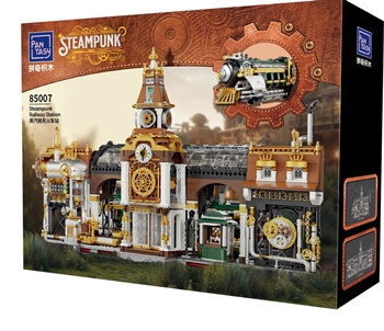 Steampunk Railway Station.